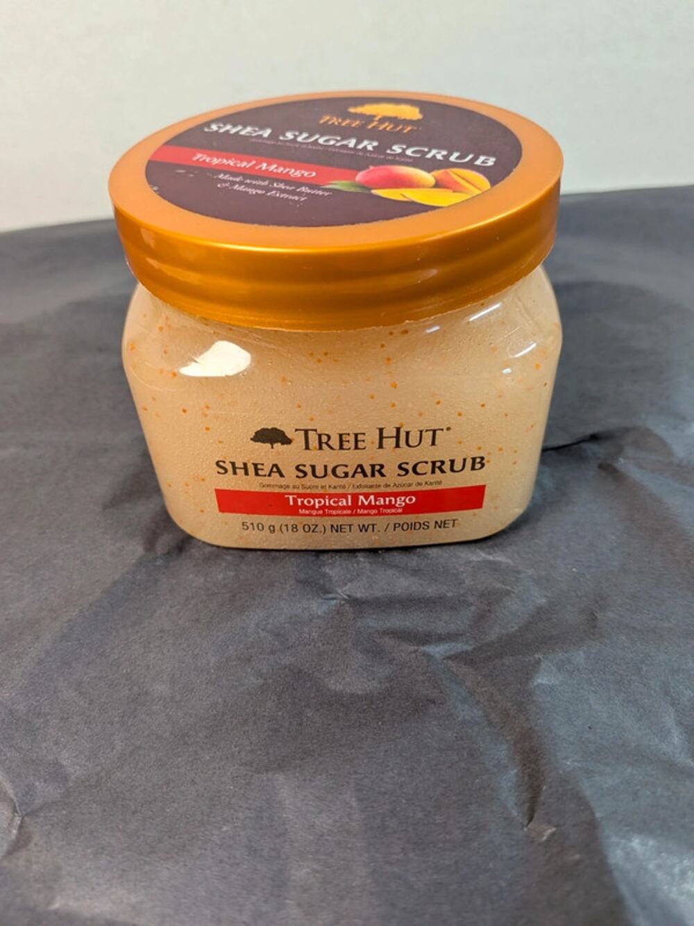 New Tree Hut Tropical Mango Shea Sugar Scrub Mango Extract Body Exfoliator